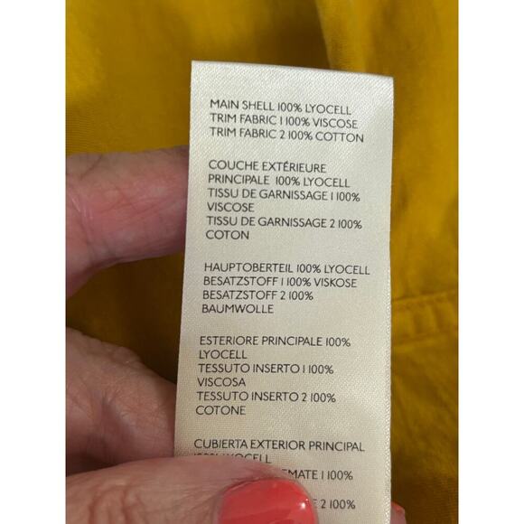 Maeve mustard Gold Rush shirtdress, small, artsy, fall, transitional, utility - Picture 6 of 6